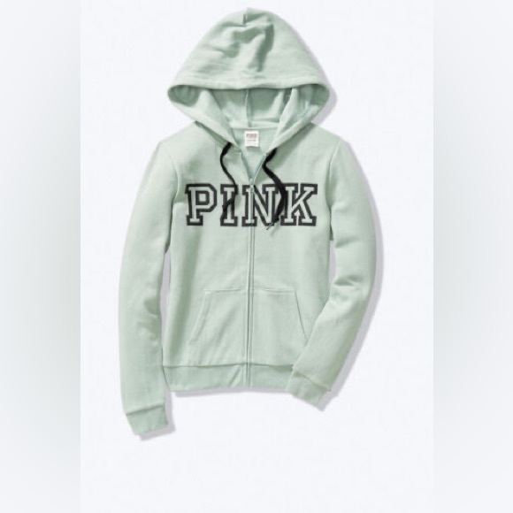 Victoria Secret’s Pink Green Zip up Jacket - Picture 1 of 1